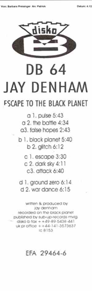 Jay Denham - Escape To The Black Planet