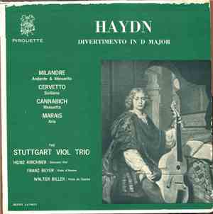 Joseph Haydn, The Stuttgart Viol Trio, Heinz Kirchner, Franz Beyer, Walter  ...