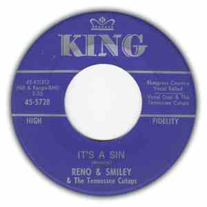 Reno & Smiley & The Tennessee Cutups - It's A Sin / Grandfather's Clock