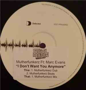 The MuthaFunkaz Feat. Marc Evans - I Don't Want You Anymore