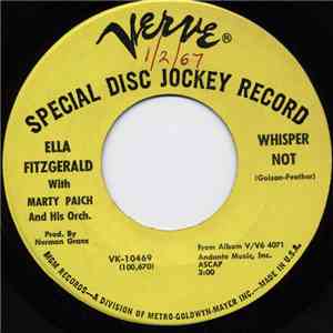 Ella Fitzgerald With Marty Paich And His Orch. - Whisper Not