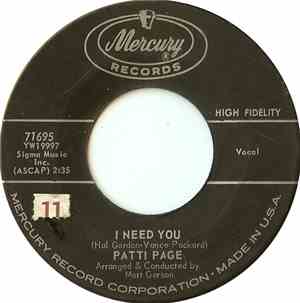 Patti Page - I Wish I'd Never Been Born