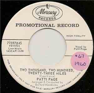 Patti Page - Two Thousand, Two Hundred, Twenty-Three Miles