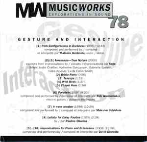 Various - Musicworks 78: Gesture And Interaction