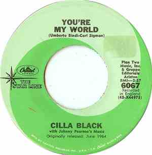 Cilla Black - You're My World / You've Lost That Lovin' Feelin'