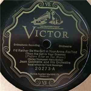 Jean Goldkette And His Orchestra - I'd Rather Be The Girl In Your Arms / Su ...