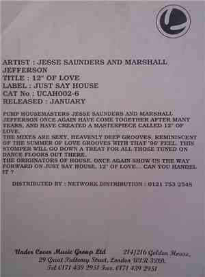 Marshall Jefferson & Jesse Saunders - 12