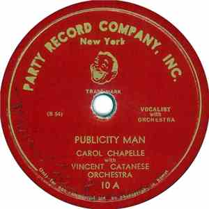 Carol Chapelle With Vincent Catanese Orchestra - Publicity Man / The Butche ...