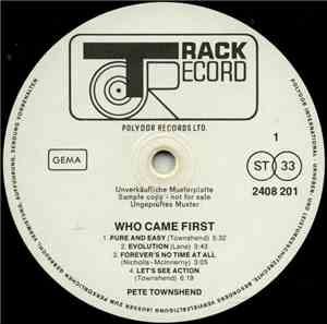Pete Townshend - Who Came First