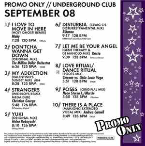 Various - Promo Only Underground Club September 2008