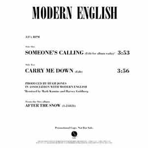 Modern English - Someone's Calling / Carry Me Down