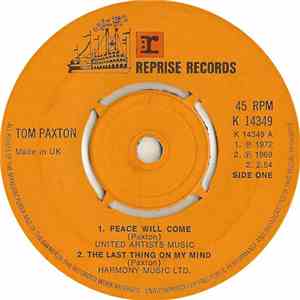 Tom Paxton - Peace Will Come