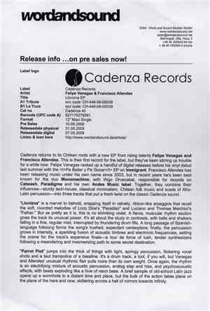 Felipe Venegas & Francisco Allendes - Llovizna EP