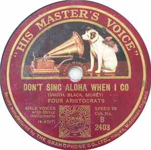Four Aristocrats - Don't Sing Aloha When I Go / She's Still My Baby