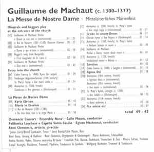 Guillaume de Machaut • Clemencic Consort • René Clemencic - La Messe De Nos ...
