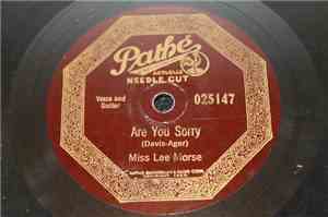 Miss Lee Morse And Her Blue Grass Boys / Miss Lee Morse - Are You Sorry / T ...