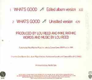 Lou Reed - What's Good