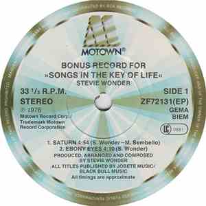 Stevie Wonder - Bonus Record For 