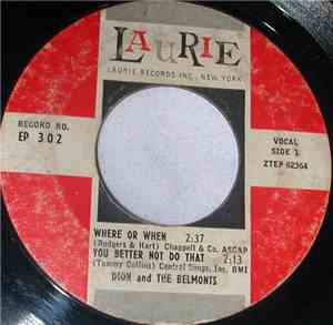 Dion & The Belmonts - Where Or When