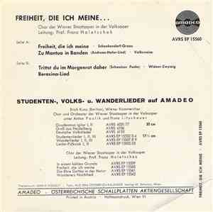 Chor Der Wiener Staatsoper In Der Volksoper , Leitung: Prof. Franz Holetsch ...