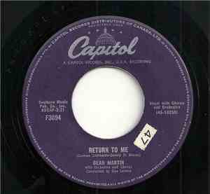 Dean Martin - Return To Me / Forgetting You