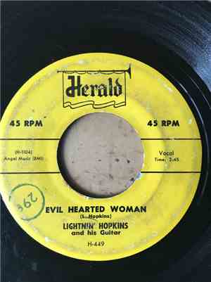 Lightnin' Hopkins - Evil Hearted Woman / They Wonder Who I Am