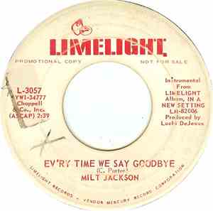 Milt Jackson - Ev'ry Time We Say Goodbye / Project 