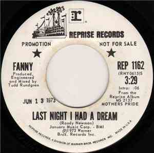 Fanny  - Last Night I Had A Dream