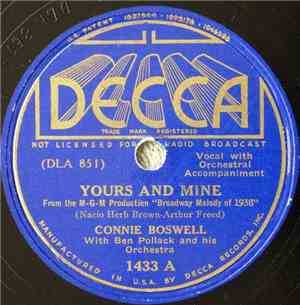 Connie Boswell With Ben Pollack And His Orchestra - Yours And Mine / Am I In Love?