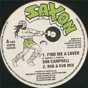 Don Campbell  - Find Me A Lover