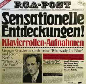 Various - Sensationelle Entdeckungen! Klavierrollen-Aufnahmen