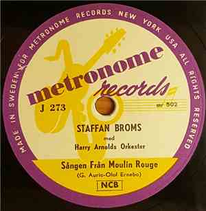 Staffan Broms Med Harry Arnolds Orkester - Sången Från Moulin Rouge / Lova  ...