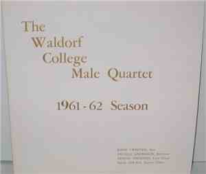 The Waldorf College Male Quartet - 1961-62 Season