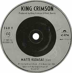 King Crimson - Matte Kudasai