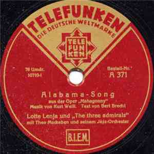Lotte Lenja Und The Three Admirals Mit Theo Mackeben Und Seinem Jazz-Orches ...