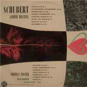 Schubert / Norman Foster / Heinrich Schmidt - Lieder Recital