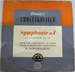 Kiril Kondrashin, Orchestre Symphonique Du Grand Théatre de Moscou - Chosta ...