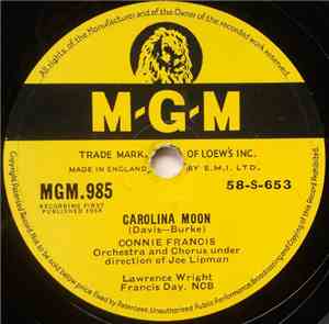 Connie Francis - Carolina Moon / Stupid Cupid
