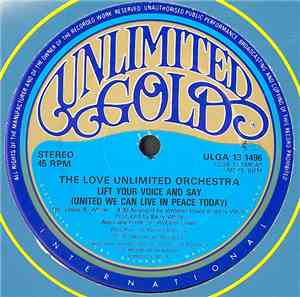 The Love Unlimited Orchestra - Lift Your Voice And Say (United We Can Live  ...