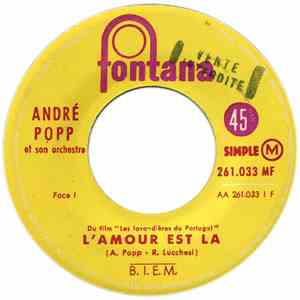 André Popp Et Son Orchestre - L'amour Est La / La Rose Des Sables