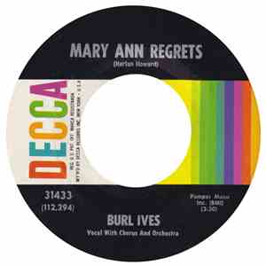 Burl Ives - Mary Ann Regrets
