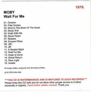 Moby - Wait For Me