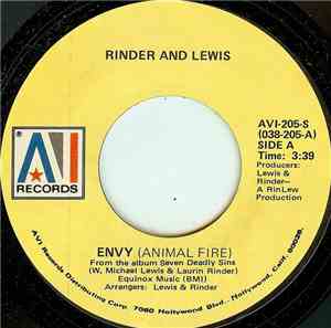 Rinder And Lewis - Envy / Lust