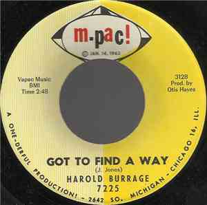 Harold Burrage - Got To Find A Way