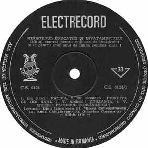 Various - Disc Pentru Manualul De Limba Română Clasa I (Ediția 1979)