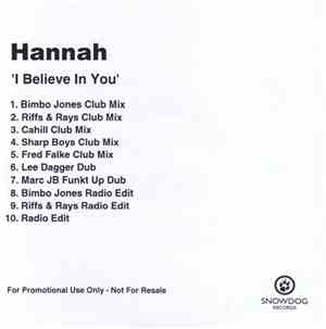 Hannah  - I Believe In You