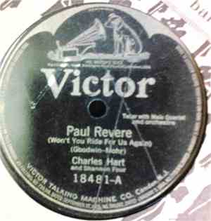 Charles Hart  / Lewis James - Paul Revere (Won't You Ride For Us Again)  /  Bring Me A Letter From My Old Home Town