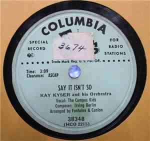 Kay Kyser And His Orchestra - Say It Isn't So / Ever Since Eve