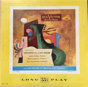 Prokofieff Played By Jascha Heifetz, Boston Symphony Orchestra Under The Di ...