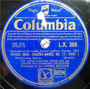 Leeds Festival Chorus With The London Philharmonic Orchestra - Prince Igor  ...